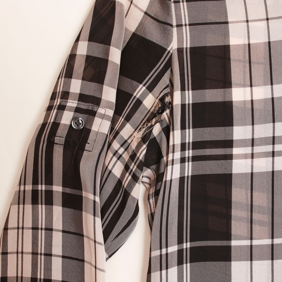 *BUNDLE OF 2* Madewell Plaid Silk Button Up Shirts - Picture 7 of 7